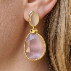 Earring: Twin Glow Nude & Pink