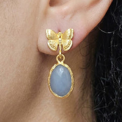 Earring: Papillon Misty Blue