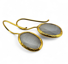 Glowdrop earring, White Small