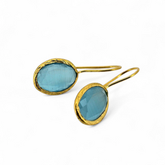 Glowdrop earring, Light Turquoise Medium