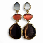 Earring Glow Line Brown • Red • White