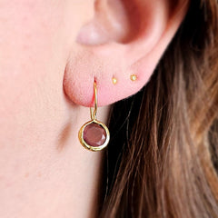 Glowdrop earring, Aubergine Extra Small