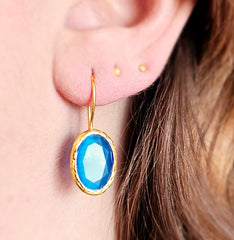Glowdrop earring, Azure Blue Small