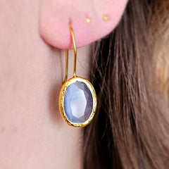 Glowdrop earring, Grey Small