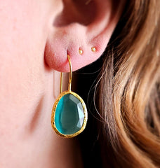 Glowdrop earring, Seagreen Medium