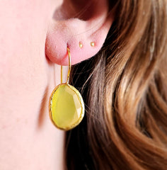 Glowdrop earring, Light Yellow Medium