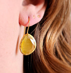 Glowdrop earring, Yellow Medium