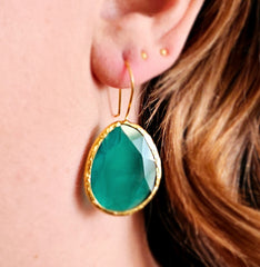 Glowdrop earring,Emerald Large