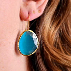 Glowdrop earring, Turqouise Large