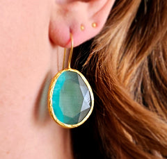 Glowdrop earring, Seagreen Large