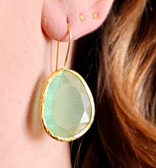 Glowdrop earring, Light Green Large