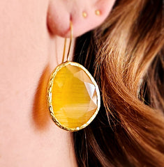Glowdrop earring, Yellow Large