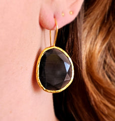 Glowdrop earring, Black Large