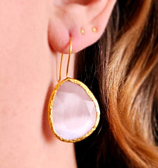 Glowdrop earring, Light Pink Large