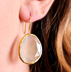 Glowdrop earring, Nude large