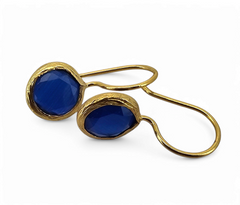 Glowdrop earring, Cobalt Extra Small