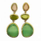 Earring Glow Line Light Green • Olive • Nude