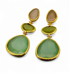 Earring Glow Line Light Green • Olive • Nude