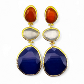 Earring Glow Line Cobalt • White • Red