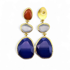 Earring Glow Line Cobalt • White • Red
