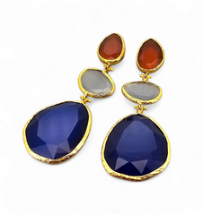 Earring Glow Line Cobalt • White • Red