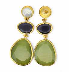 Earring Glow Line Pearl • Purple • Olive