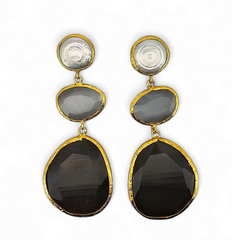Earring Glow Line Olive • Grey • Black