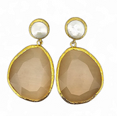 Earring Twin Glow Pearl & Nude