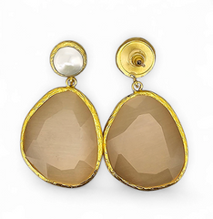 Earring Twin Glow Pearl & Nude