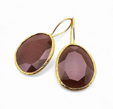 Glowdrop earring, Aubergine Large