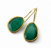 Glowdrop earring, Emerald Medium