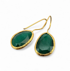 Glowdrop earring, Emerald Medium