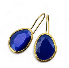 Glowdrop earring, Cobalt Medium