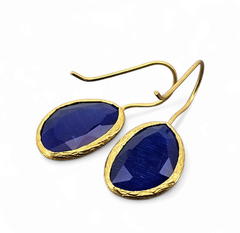 Glowdrop earring, Cobalt Medium