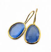 Glowdrop earring, Light blue Medium