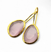 Glowdrop earring, Light pink Medium