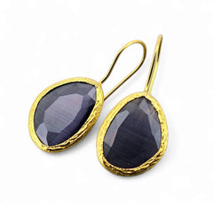 Glowdrop earring, Purple-grey Medium