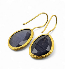 Glowdrop earring, Purple-grey Medium