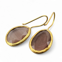 Glowdrop earring, Taupe Medium