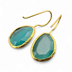 Glowdrop earring, Seagreen Medium