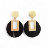Earring Obsidian Orbit