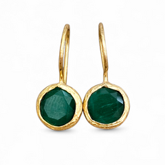 Glowdrop earring, Emerald Extra Small