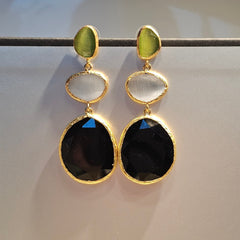 Earring Glow Line Olive • Grey • Black