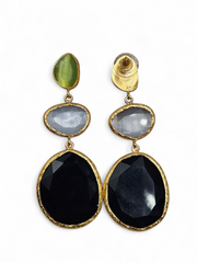 Earring Glow Line Olive • Grey • Black