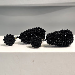 Beaded Drop Earring Black
