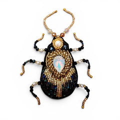 Brooch Black Beetle