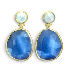 Earring Twin Glow - Light Blue, Pearl