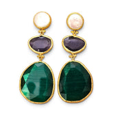 Earring Glow Line Green • Purple • Pearl