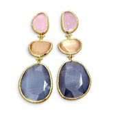 Earring: Glow Line Grey/Salmon/Pink
