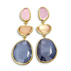 Earring: Glow Line Grey/Salmon/Pink